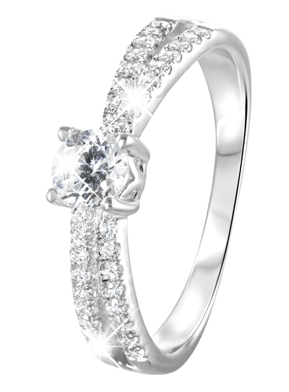 Zilveren ring met zirkonia