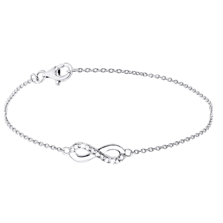 Zilveren armband infinity met zirkonia