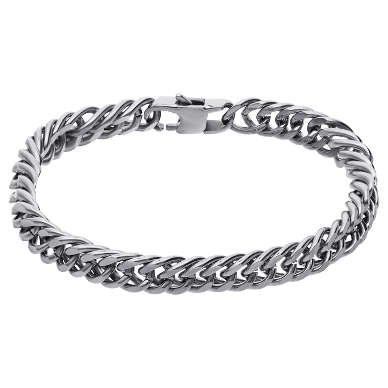 Stainless steel herenarmband gourmetschakel