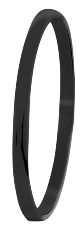 Stalen armband bangle blackplated 5mm