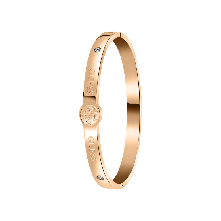 Guess stainless steel roseplated bangle 4G logo