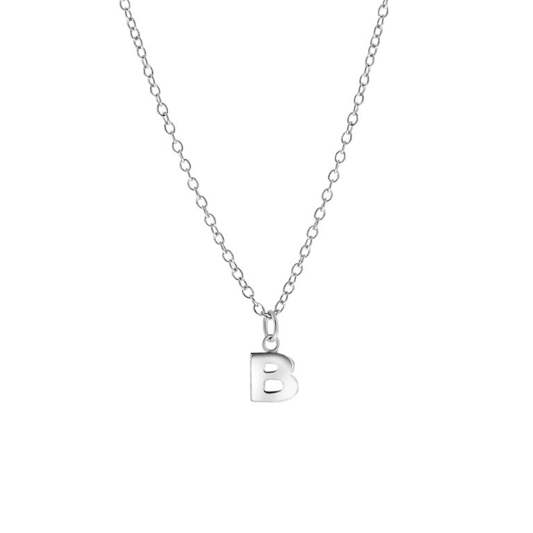 Zilveren kinderketting alfabet
