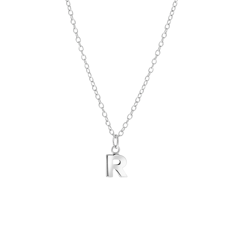 Zilveren kinderketting alfabet