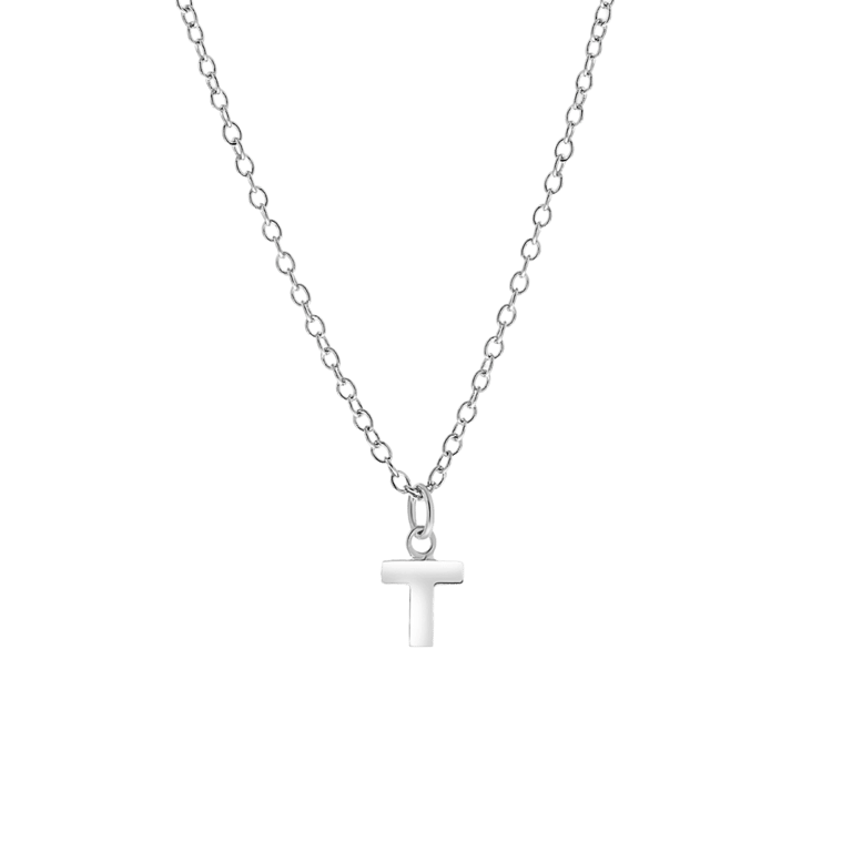 Zilveren kinderketting alfabet