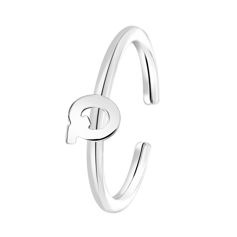 Kinderring aus 925 Silber, Alphabet