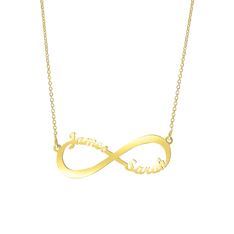 Zilveren goldplated naamketting voor dames