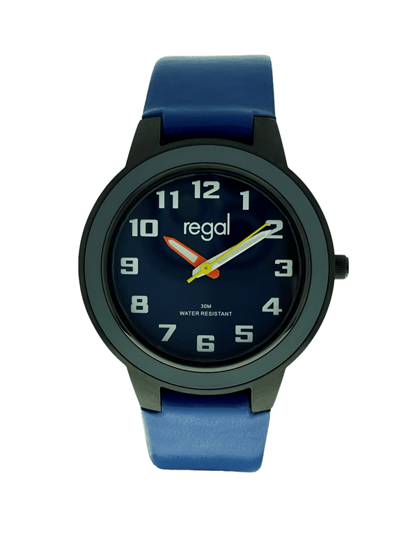 Regal Jongens Kinder Horloge Blauw PU leer
