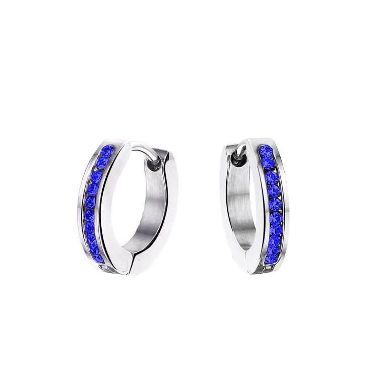 Little Miss Fabulous stainless steel kinderoorbellen sapphire kristal