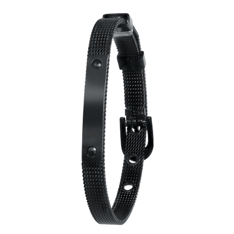 Stalen armband blackplated mesh riem
