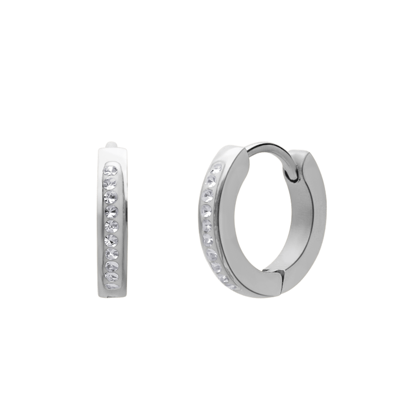 Little Miss Fabulous stainless steel kinderoorbellen wit kristal