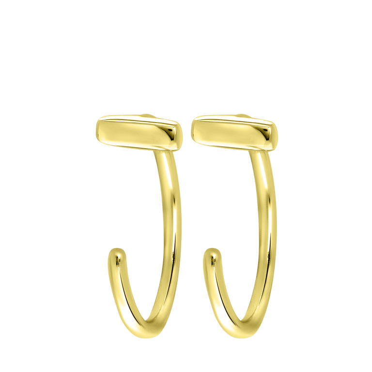 Zilveren goldplated oorringen voor dames
