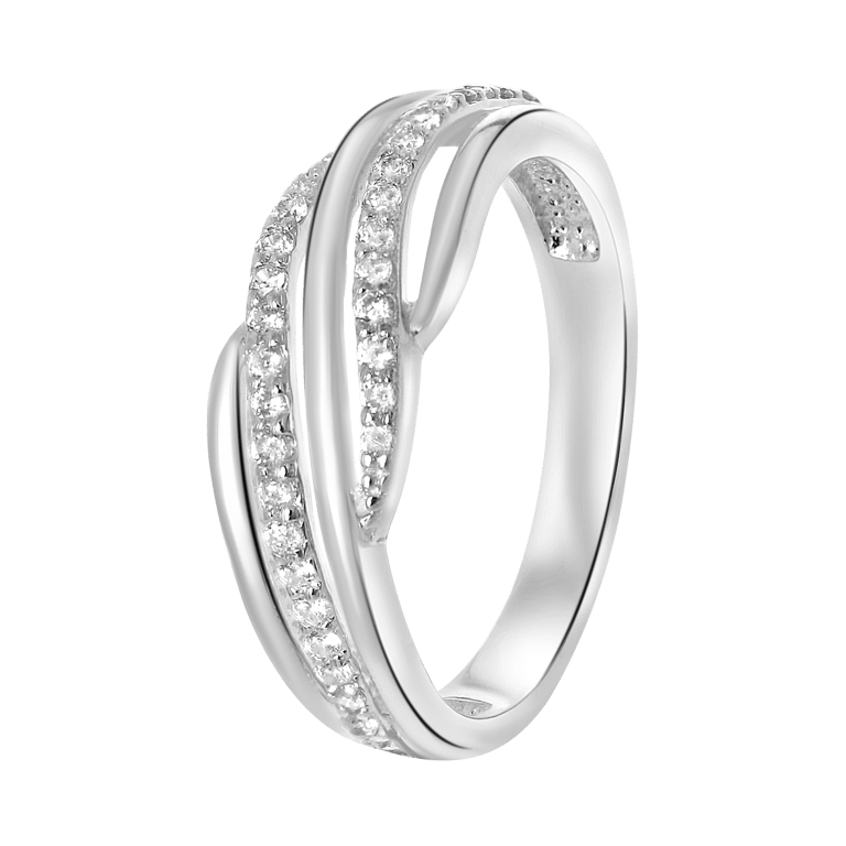 Zilveren ring zirkonia