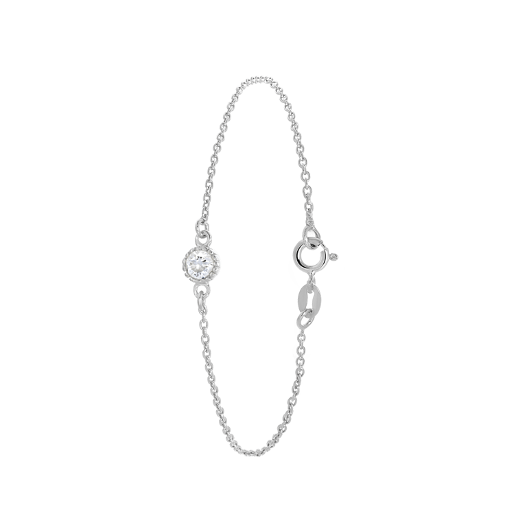 Zilveren armband geboortesteen