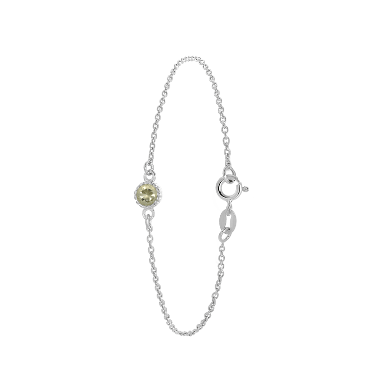 Armband, 925 Silber, Geburtsstein