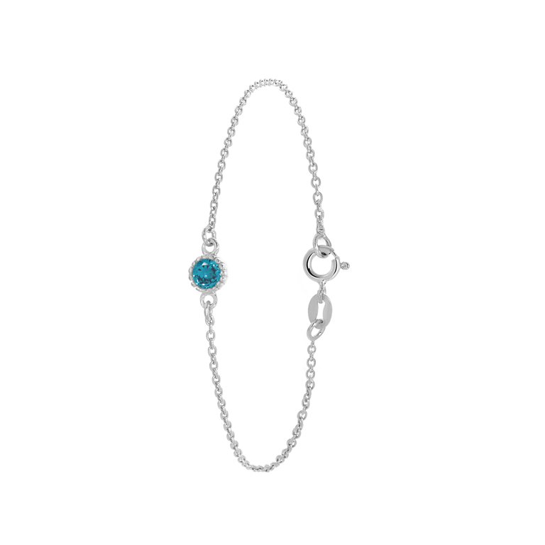 Zilveren armband geboortesteen