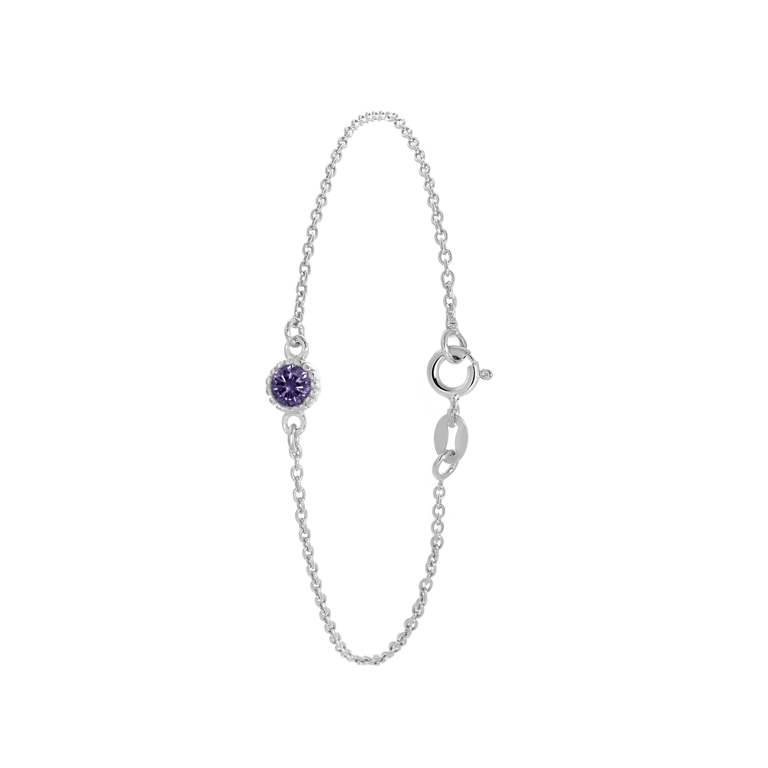 Armband, 925 Silber, Geburtsstein