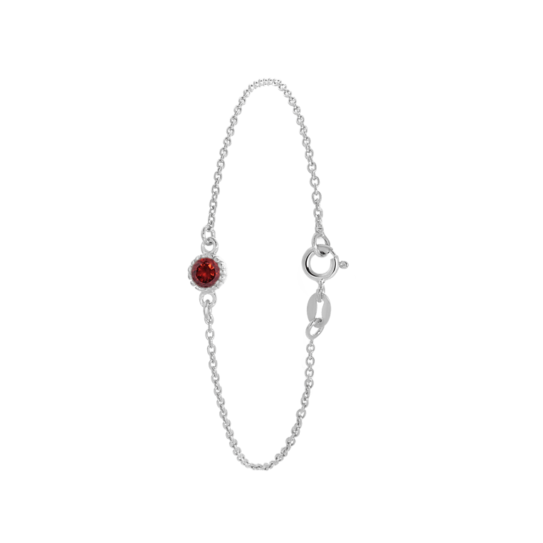 Zilveren armband geboortesteen