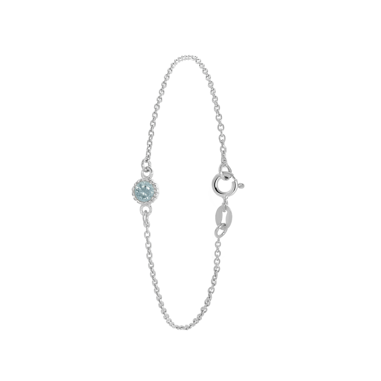 Zilveren armband geboortesteen