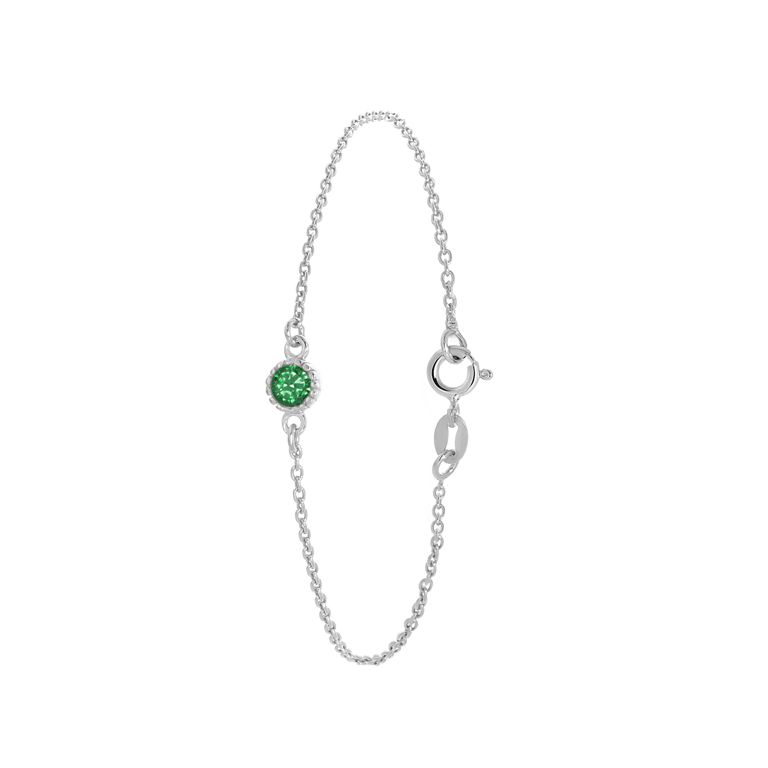 Armband, 925 Silber, Geburtsstein