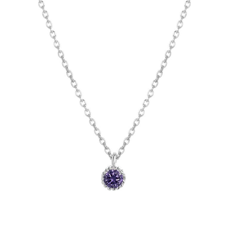 Kette & Anhänger, 925 Silber, Geburtsstein