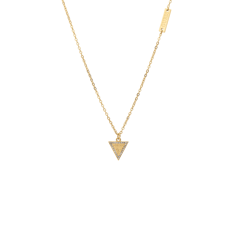 Guess stalen goldplated ketting triangel hanger