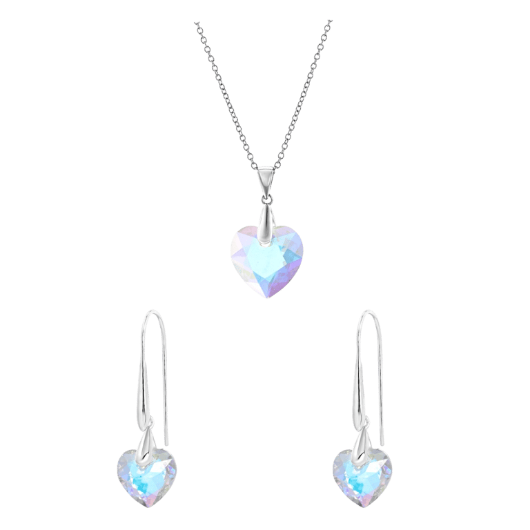 Schmuckset, 925 Silber, Kristall AB