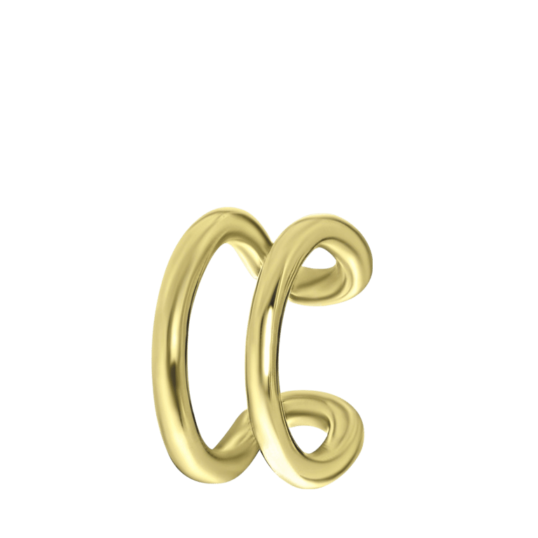 Zilveren goldplated earcuff voor dames