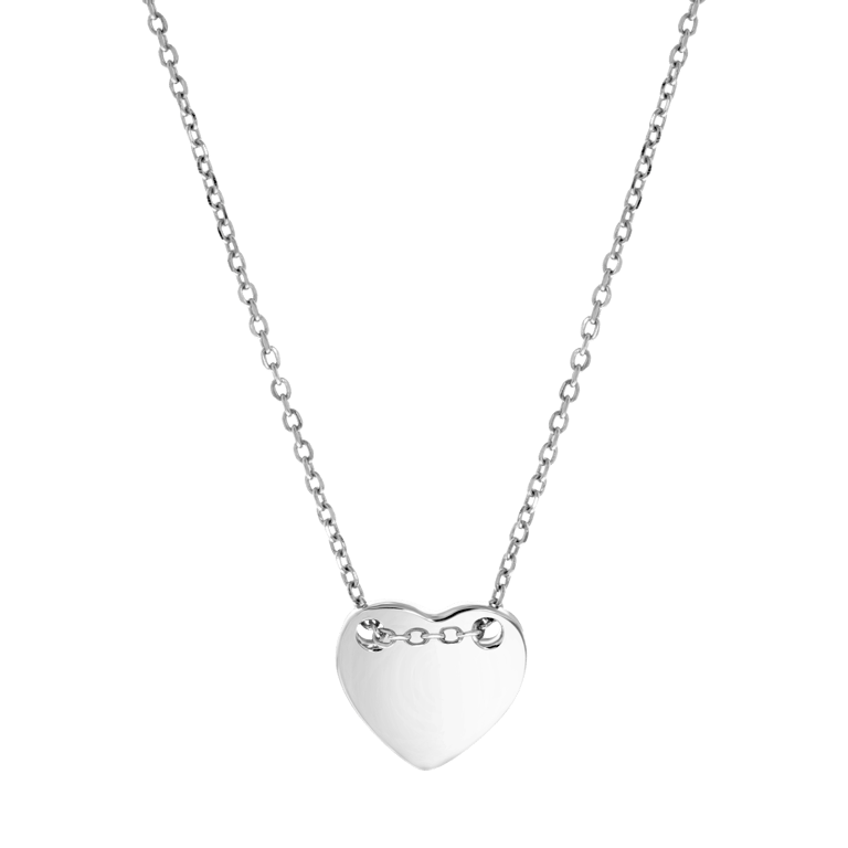 Halskette & Anhänger, 925 Silber, Gravurherz