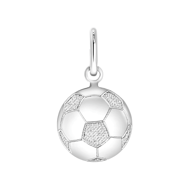 Zilveren hanger voetbal