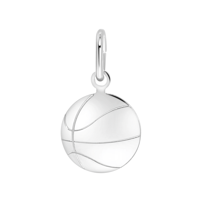 Anhänger, 925 Silber, Basketball