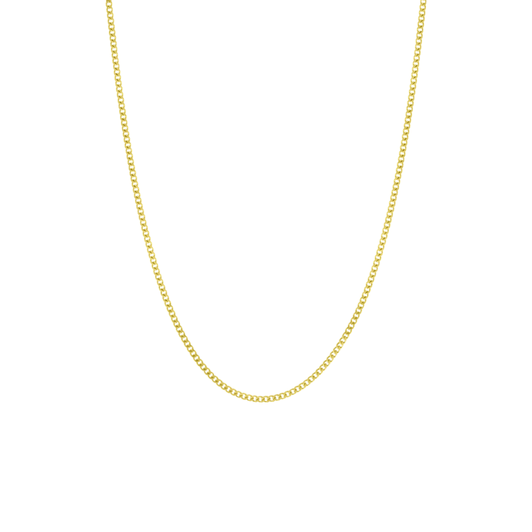 Halskette, 925 Silber, vergoldet, Gourmetglied