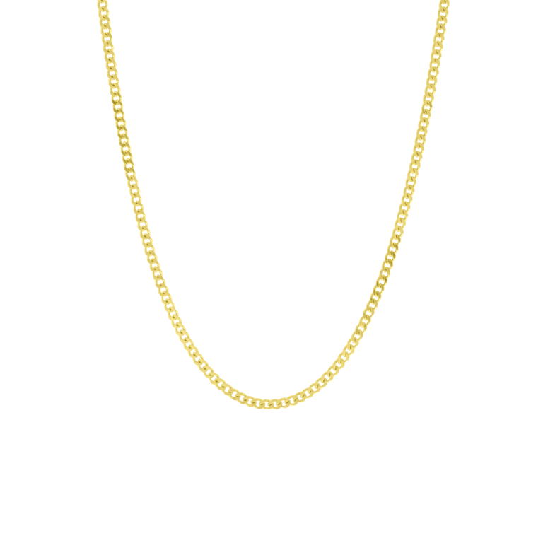 Gerecycled zilveren goldplated ketting gourmet