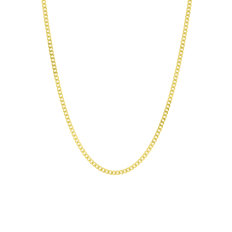 Halskette, 925 Silber, vergoldet, Gourmetglied