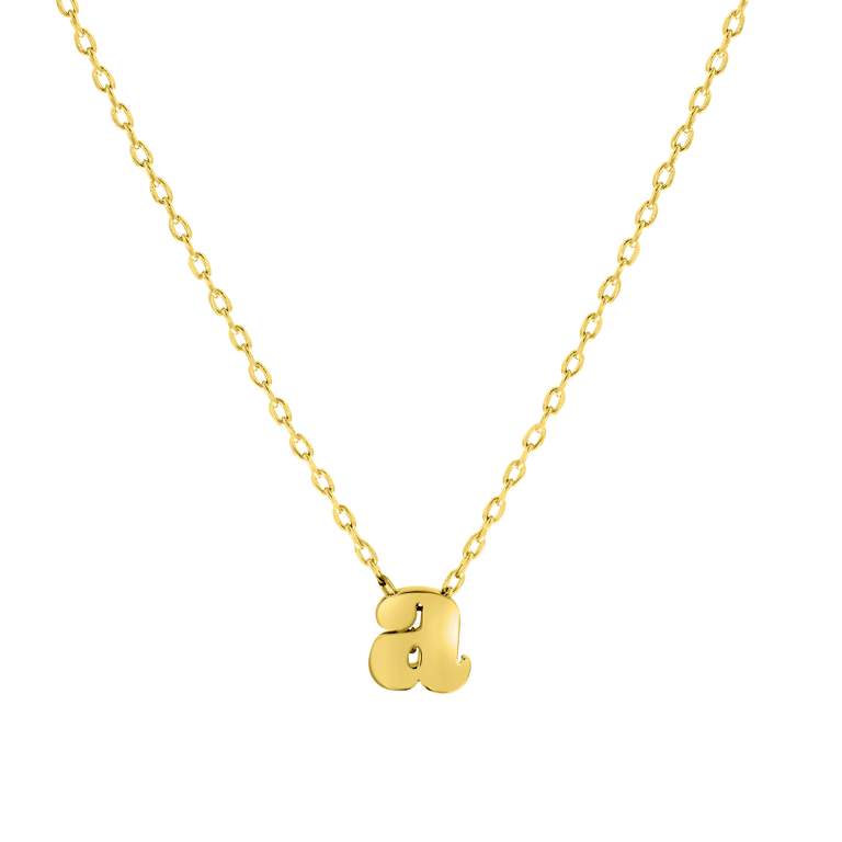 Stainless steel ketting goldplated met hanger letter