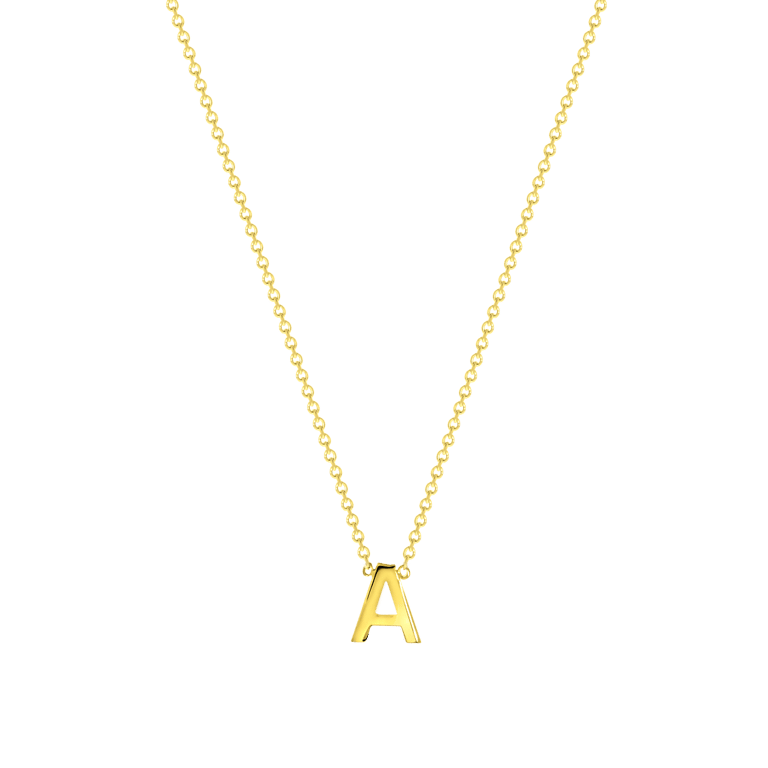 9 karaat ketting met hanger letter voor dames