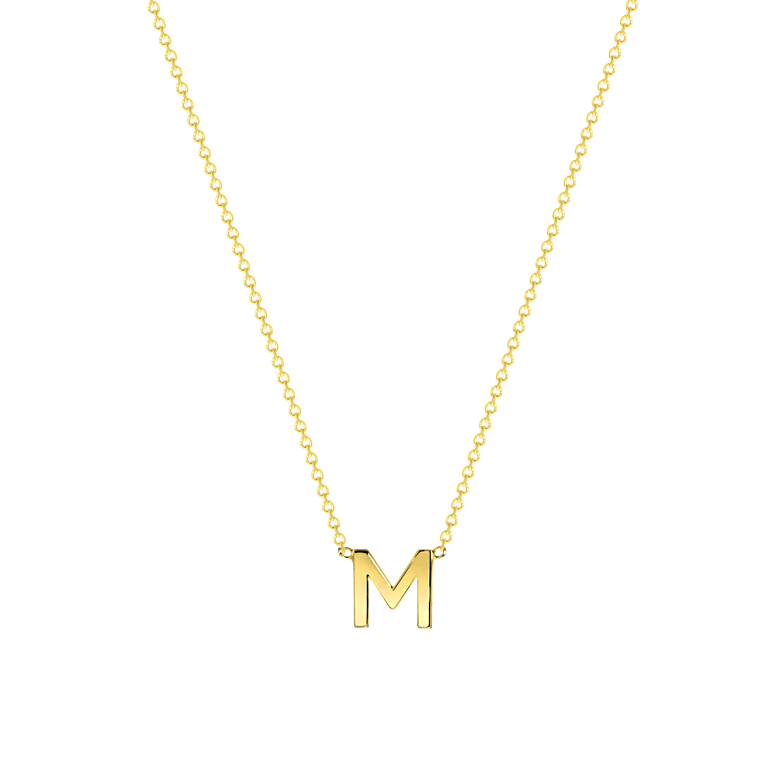 9 karaat ketting met letter hanger