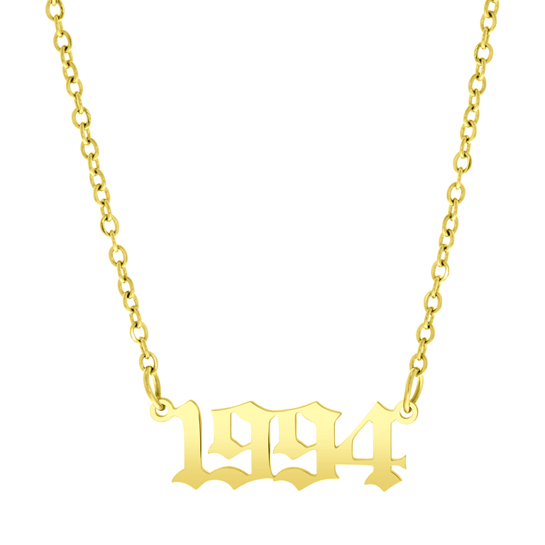 Stalen goldplated ketting met hanger voor dames