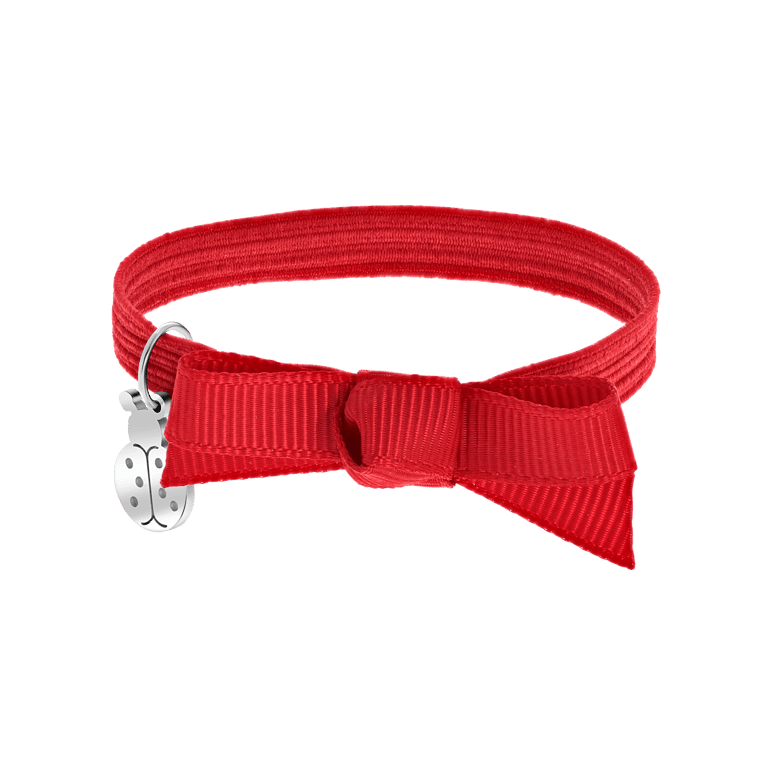 Rode kinderrekarmband met hanger lieveheersbeestje