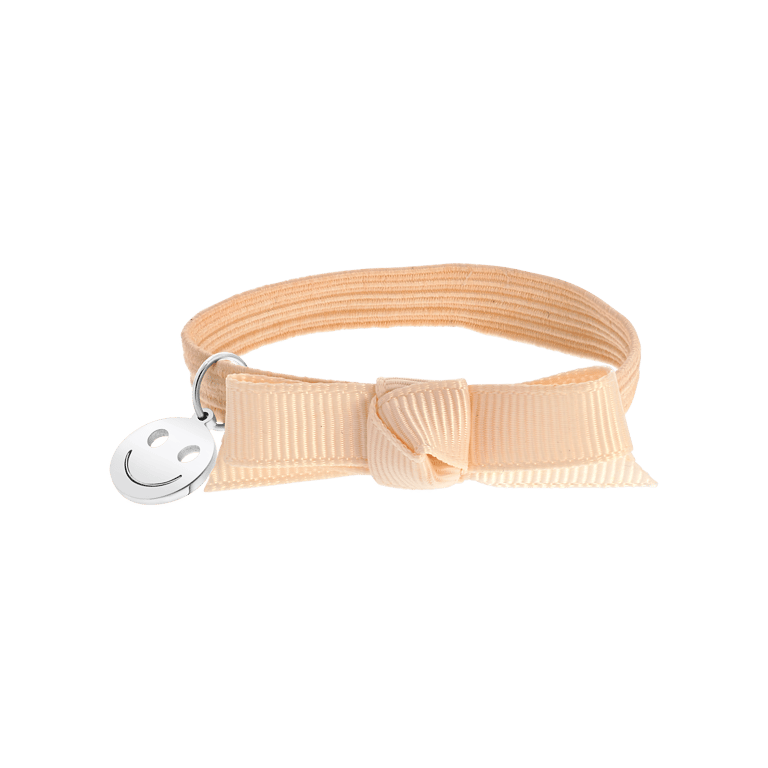 Nude kinderrekarmband met hanger smiley