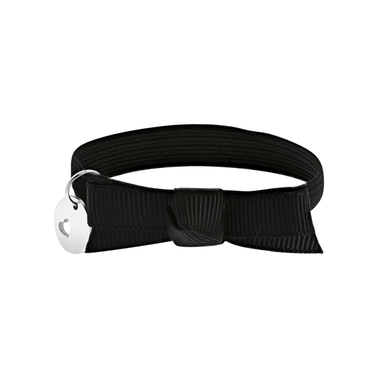 Elastisches Kinderarmband in Schwarz mit Münz- und Herz-Anhänger