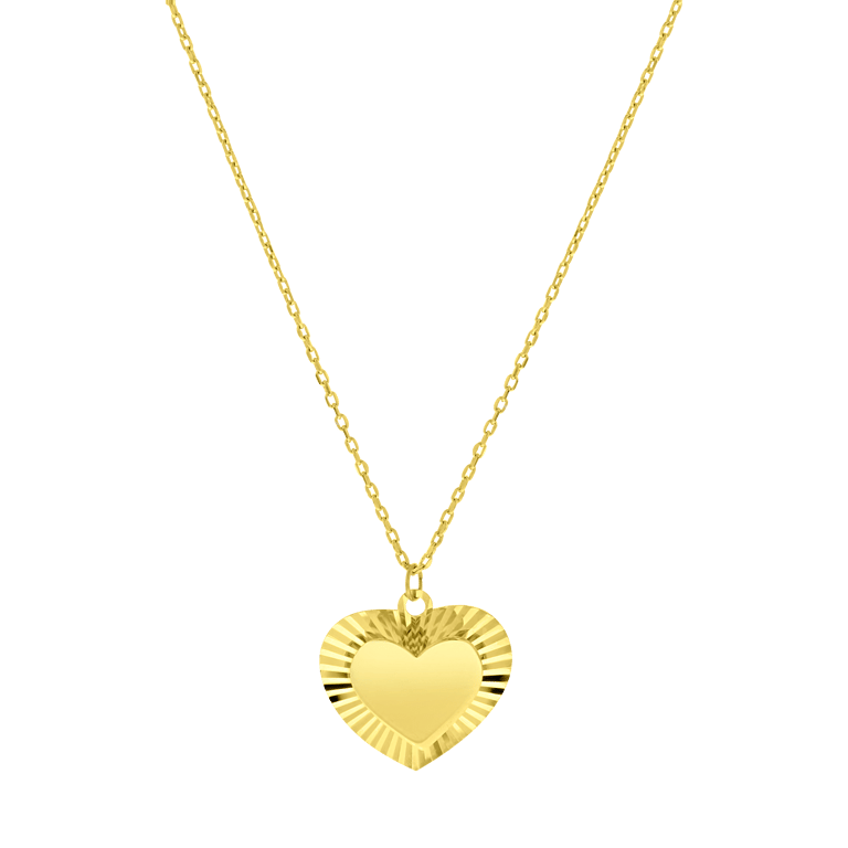 9 Karaat ketting met hanger hart