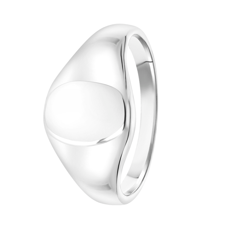 Siegelring für Jungen, 925 Silber, oval