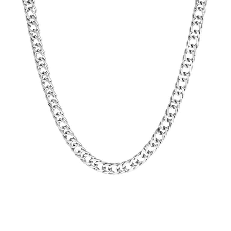 Gerecycleerd zilveren ketting gourmetschakel.