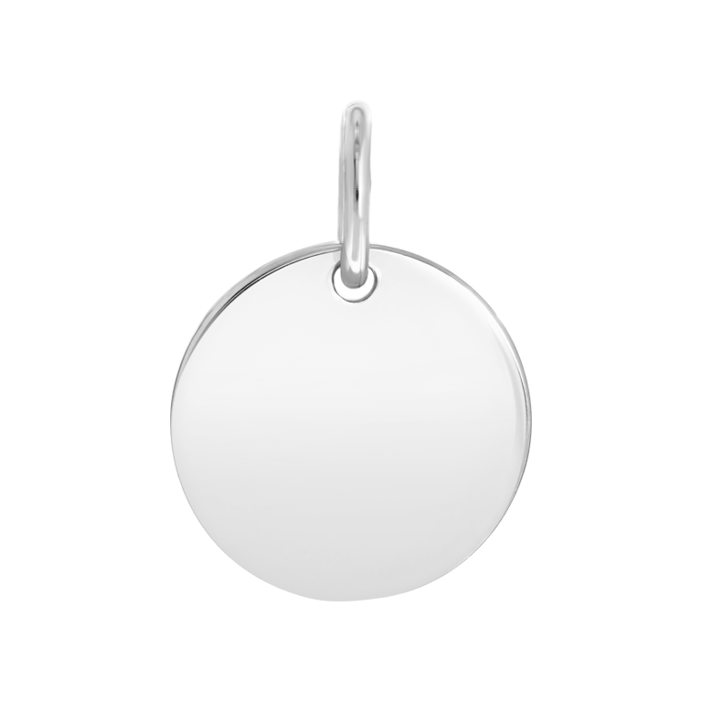 Zilveren hanger disc Mix&Match ketting/armband