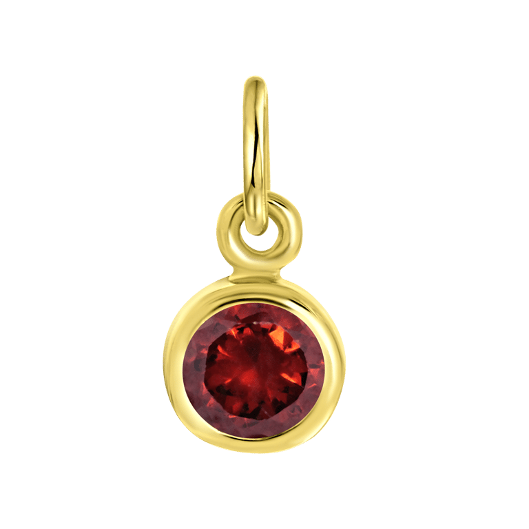 Zilveren hanger gold geboortesteen Mix&Match