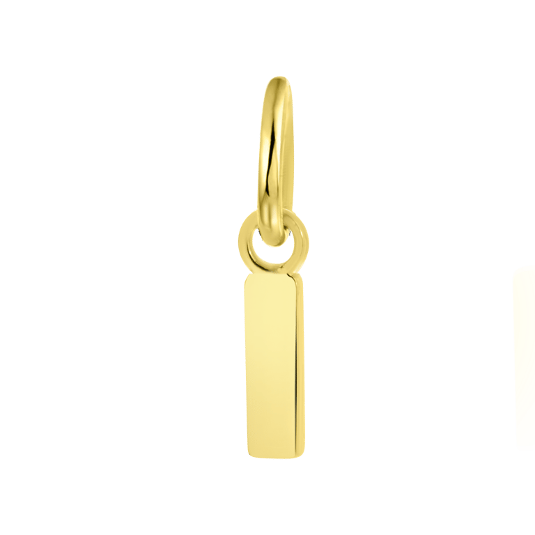 Zilveren goldplated letterhanger voor dames