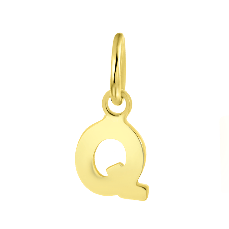 Zilveren hanger gold letter Mix&Match