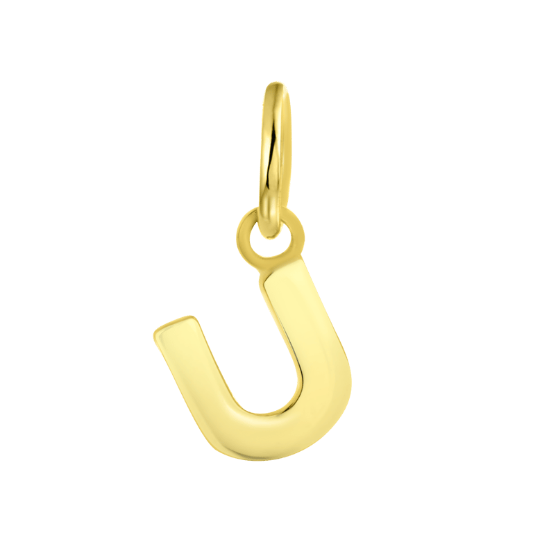 Zilveren hanger gold letter Mix&Match
