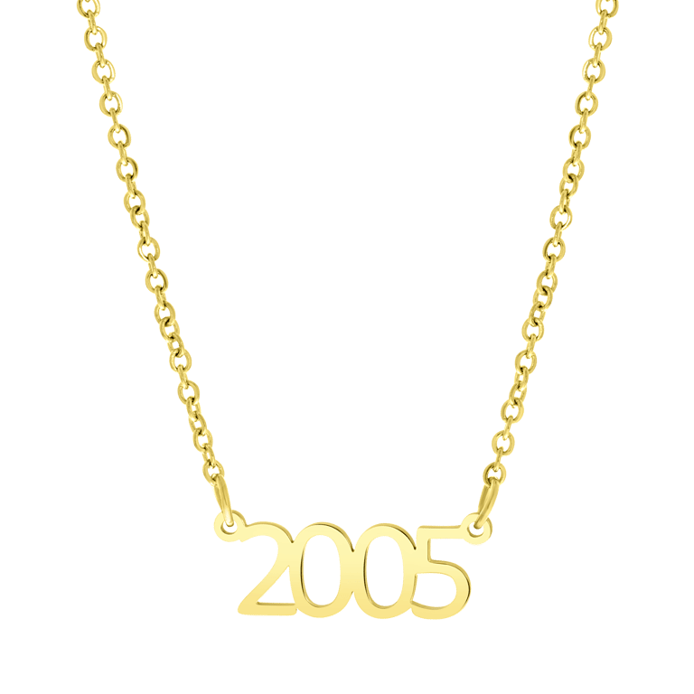 Stalen goldplated ketting met hanger voor dames