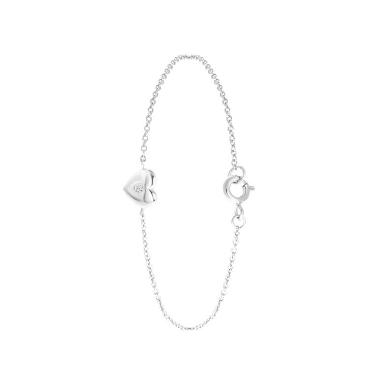 Zilveren armband hart zirkonia